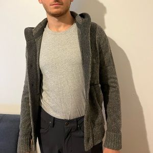 Abercrombie button down hooded cardigan